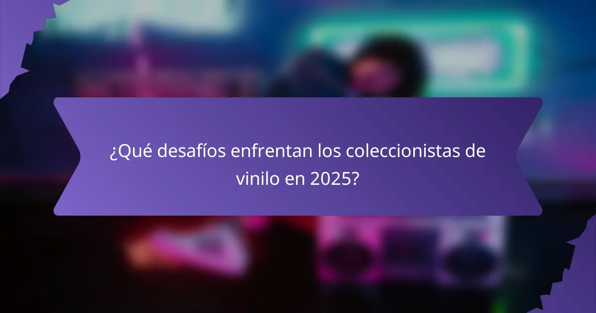 ¿Qué desafíos enfrentan los coleccionistas de vinilo en 2025?